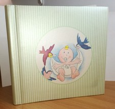 ALBUM NASCITA PORTAFOTO VERDE NUOVO 30x29x3 VINTAGE 19 PAGINE BELLO GRANDE