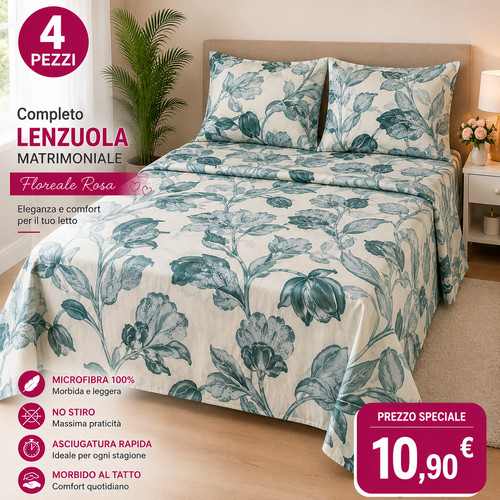 Completo lenzuola matrimoniale - lenzuola,