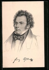 Cartolina Franz Peter Schubert, compositore, 1797-1828 