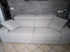 Divano 3 Posti Marca Dondi con 2 Sedute Elettriche-4 Pouf