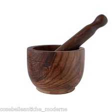 Large Vintage Wooden Mortar
