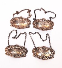 Targhette antiche per liquori