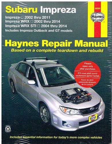 Subaru impreza incl - impreza, sti