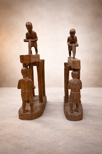 Coppia sculture etniche - coppia,