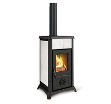 STUFA A LEGNA NORDICA GEMMA 5.0 CERAMICA ELEGANCE - BIANCO INFINITY