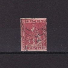 ITALIA TOSCANA 1857, Sc #12, CV $1100, wmk linee ondulate intrecciate, usato