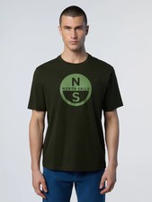 Maglietta North Sails Big Logo Tee T-Shirt Uomo Cotone Verde