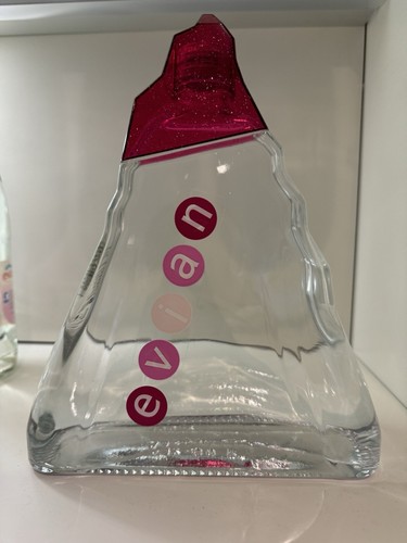Evian glass water bottle 2006 - evian,