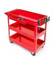 Carrello Per Attrezzi Da Officina Portautensili 3 Ripiani Con 4 Ruote 89824
