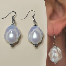 Bellissimi Orecchini con Perle Barocche Scaramazze Sintetiche Montatura ad Amo