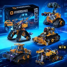 Nuovo Robot Giocattolo per Bambini, Set Robotica 5 in 1 con App Telecomando Giocattolo