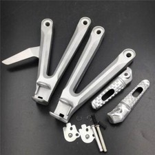 Supporto pedane passeggero posteriore argento per Honda CBR 600RR F5 2005-2006 05 06