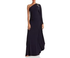 Abito monospalla in jersey