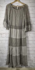 Maxi abito grigio pizzo made