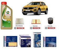 Kit Filtri Tagliando Bosch + Olio per VW-TROC 1.0 TSI 85 Kw 115 Hp