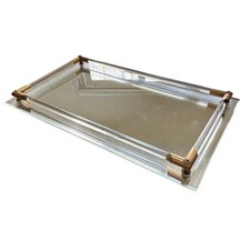 Vintage mirror vanity tray