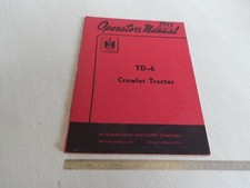 MANUALE USO MANUTENZIONE ORIGINALE INTERNATIONAL HARVESTER TD-6 TD 6 1951