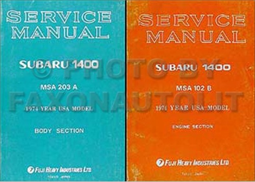 Manuale officina subaru - subaru, 1974