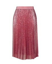 ⭐️MAX MARA ?Gonna Plisse Rosa Paillettes Midi Pink Skirt XS Size Tulle