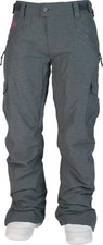 Nitro Snowboard Static Snowboard Pants, Women's Small, Heathered Flint Grey New