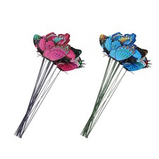  20 pezzi di farfalle decorative bastoncini di giardinaggio inserendo