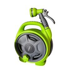 Tubo da giardino Pompa Acqua irrigazione 10 mt Avvolgitubo e pistola regolabile