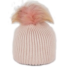 Cappello rosa donna con pon