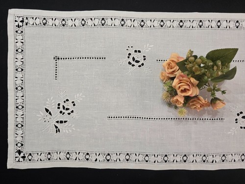 Runner puro lino con ricamo - runner,