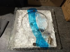 Plafoniera Quilt di Toni Zuccheri per Venini 60/'70 Space Age Lamp Murano Flush