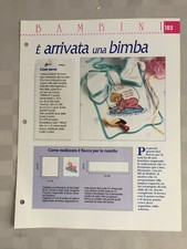 Schema punto croce Bambini è arrivata una bimba fiocco nascita