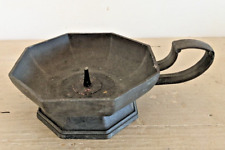 Bugia candeliere in peltro in stile antico vintage