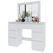 Toeletta tavolino trucco tavolo 10 LED luminosità regolabile specchio 7 cassetti