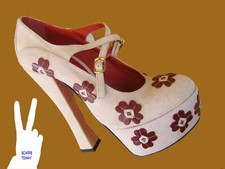 SCARPE DONNA tacco alto decolte' plateau 36   elegante  beige rosso  VV