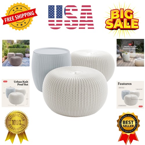 Urban knit pouf - pouf, set