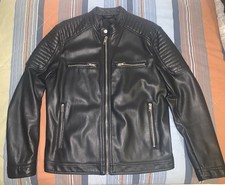 H&M M Biker Giacca Ecopelle Nera
