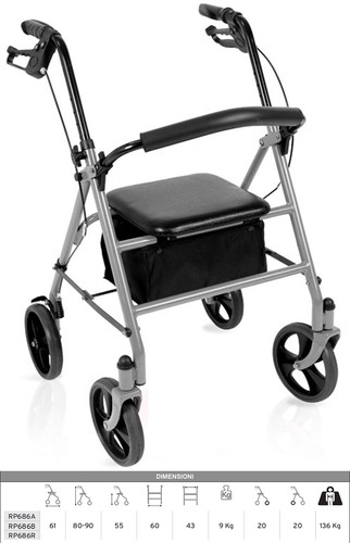 Rollator deambulatore girello - rollator,