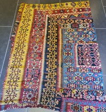 Tappeto orientale kilim antico annodato a mano capolavoro Anatolia 145x100cm