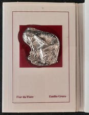 Emilio Greco Fior di fiore bassorilievo in metallo color argento