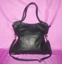 BORSA  BAG  DONNA  SPALLA  SHOPPER TRACOLLA  ECOPELLE NERA