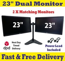 2 x 23"_Lenovo Eizo HP-Dual Monitor PC da gioco economico schermo LED VGA DVI