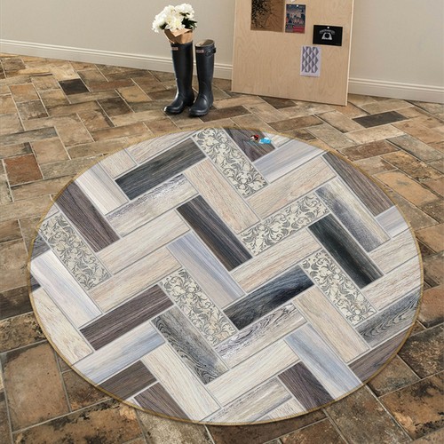 Wood grain round na12715 - wood,