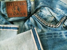 Jeans denim HOT VINTAGE UNISEX HYSTERIC GLAMOUR @ STRAIGHT SELVEDGE JAPAN 30x32