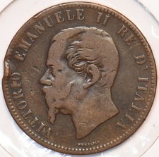 Italy 1863 R 10 Centesimi