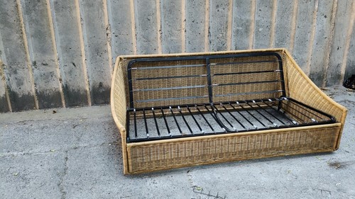 Divano letto vimini vintage - divano,