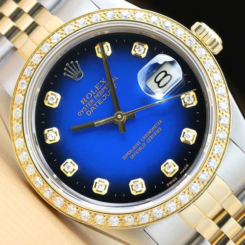 Rolex uomo datejust - uomo, blu