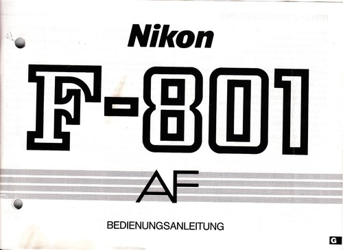 Nikon 801 manuale - af,