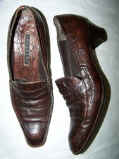 SCARPE POLLINI N 38  100% PELLE STAMPA COCCODRILLO  MADE IN ITALY