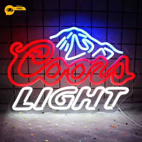 Coors light beer neon sign - coors,