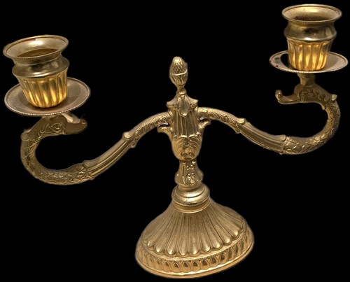 Coppia candelabri bronzo - candelabri, in