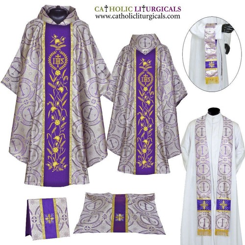 Vestito collare gotico - , viola